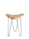 Trifolium Stool, Natur, Edelstahl