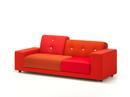 Polder Compact, Ohne Ottoman, Armlehne rechts, Stoffmix red