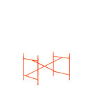 Details Richard Lampert Eiermann 1 Tischgestell Eiermann 1 Tischgestell , Leuchtorange, versetzt, 110 x 78 cm, Mit Verlängerung (Höhe 72-85 cm)