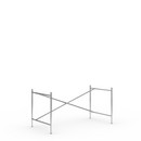 Eiermann 2 Tischgestell , Chrom, senkrecht, versetzt, 135 x 66 cm, Ohne Verlängerung (Höhe 66 cm)