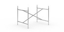Eiermann 2 Tischgestell , Edelstahl, senkrecht, mittig, 100 x 78 cm, Mit Verlängerung (Höhe 72-85 cm)