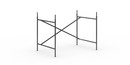 Eiermann 2 Tischgestell , Schwarz, senkrecht, versetzt, 100 x 66 cm, Mit Verlängerung (Höhe 72-85 cm)