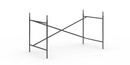 Eiermann 2 Tischgestell , Schwarz, senkrecht, versetzt, 135 x 66 cm, Mit Verlängerung (Höhe 72-85 cm)