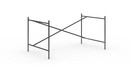 Eiermann 2 Tischgestell , Schwarz, senkrecht, versetzt, 135 x 78 cm, Ohne Verlängerung (Höhe 66 cm)