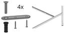 Befestigungslasche für Eiermann 3 Tischbock - 4er Set, Edelstahl