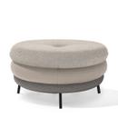 Pouf Fat Tom, 3-lagig, mit Beinen, Beige