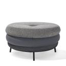 Pouf Fat Tom, 3-lagig, mit Beinen, Grau