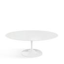 Saarinen Couchtisch oval, weiß, Laminat weiß