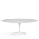 Saarinen Esstisch oval, L 198 cm x  B 121 cm, weiß, Laminat weiß