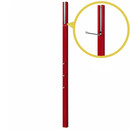 Line Garderobe, Lack Akzentfarbe tomatenrot, Chrom matt