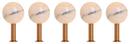 Dots Stone Wandhaken 5er Set, Rosa Portogallo / Kupfer