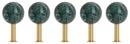 Dots Stone Wandhaken 5er Set, Verde Guatemala / Messing