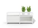 M1 Pflanzen Sideboard, Variante 2 (H 70 x B 160 cm), Weiß