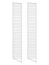 String System Bodenleiter, 2er Set, 200 x 30 cm, Dunkelgrau