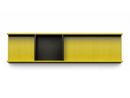 Meterware Ablageschale, Hoch (5 cm), currygelb, Hoch (4,5 cm), tiefschwarz