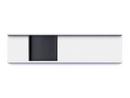 Meterware Ablageschale, Niedrig (2,5 cm), signalweiß, Niedrig (1,9 cm), tiefschwarz