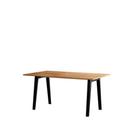 New Modern Esstisch rechteckig, Metall/Holz, 160 x 95 cm, Eiche recycled, Graphitschwarz