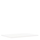 Tischplatte für Eiermann Tischgestelle, Melamin weiß mit weißer Kante, 140 x 80 cm