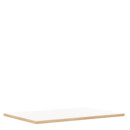 Tischplatte für Eiermann Tischgestelle, Melamin weiß mit Eichekante, 120 x 80 cm