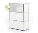 USM Haller E Highboard M mit Fachbeleuchtung, Reinweiß RAL 9010, Kaltweiß