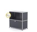 USM Haller E Sideboard M mit Fachbeleuchtung, Anthrazitgrau RAL 7016, Kaltweiß