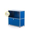 USM Haller E Sideboard M mit Fachbeleuchtung, Enzianblau RAL 5010, Kaltweiß