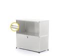 USM Haller E Sideboard M mit Fachbeleuchtung, Lichtgrau RAL 7035, Kaltweiß