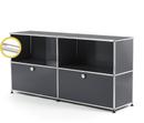 USM Haller E Sideboard L mit Fachbeleuchtung, Anthrazitgrau RAL 7016, Kaltweiß