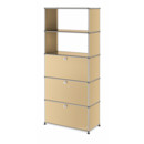 USM Haller Aktenregal mit Klappen und Schublade, USM beige