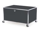 USM Haller Druckercontainer, 75 cm, Anthrazitgrau RAL 7016, Mit Rollen