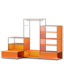 USM Haller E Garderobe XL mit Beleuchtung, Reinorange RAL 2004