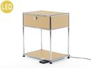 USM Haller E Nachttisch mit dimmbarem Licht, USM beige