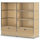 USM Haller Garderobe L mit Kleiderstange, USM beige