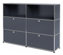 USM Haller Highboard L mit 4 Klappen, Anthrazitgrau RAL 7016