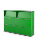 USM Haller Highboard L mit Schrägtablaren, USM grün