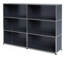 USM Haller Highboard L offen, Anthrazitgrau RAL 7016