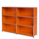 USM Haller Highboard L offen, Reinorange RAL 2004