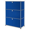 USM Haller Highboard M, individualisierbar, Enzianblau RAL 5010, Mit Klappe, Mit Klappe, Mit Klappe