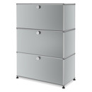 USM Haller Highboard M, individualisierbar, Lichtgrau RAL 7035, Mit Klappe, Mit Klappe, Mit Klappe