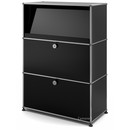 USM Haller Highboard M mit Schrägtablar, Graphitschwarz RAL 9011