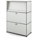 USM Haller Highboard M mit Schrägtablar, Lichtgrau RAL 7035