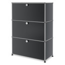 USM Haller Highboard M, individualisierbar, Mittelgrau RAL 7005, Mit Klappe, Mit Klappe, Mit Klappe