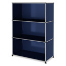 USM Haller Highboard M offen, Stahlblau RAL 5011