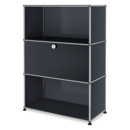 USM Haller Highboard M mit 1 Klappe, Anthrazitgrau RAL 7016