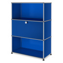 USM Haller Highboard M mit 1 Klappe, Enzianblau RAL 5010