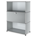 USM Haller Highboard M mit 1 Klappe, Lichtgrau RAL 7035