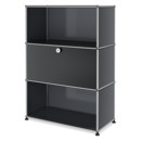 USM Haller Highboard M mit 1 Klappe, Mittelgrau RAL 7005