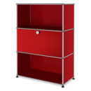 USM Haller Highboard M mit 1 Klappe, USM rubinrot