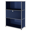 USM Haller Highboard M mit 1 Klappe, Stahlblau RAL 5011