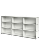 USM Haller Highboard XL, individualisierbar, Reinweiß RAL 9010, Offen, Offen, Offen